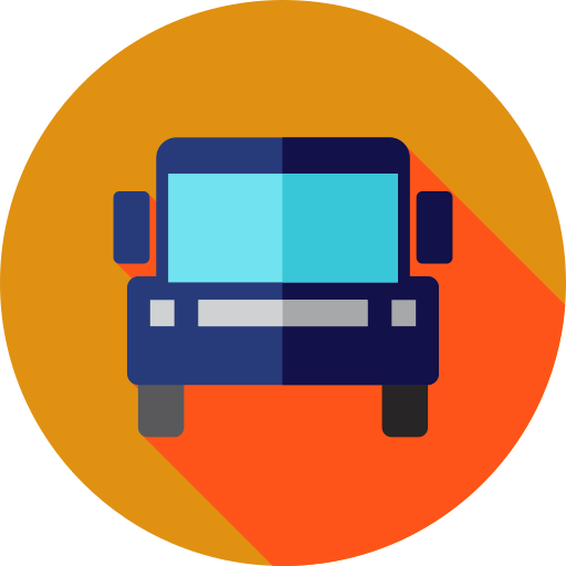 bus Flat Circular Flat icon