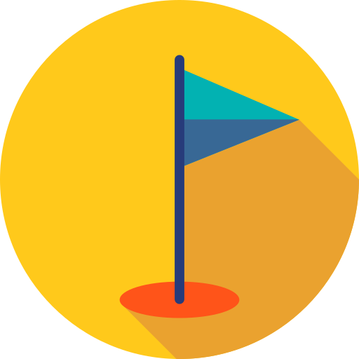 Golf Flat Circular Flat icon