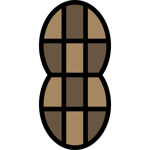 orzeszki ziemne Detailed Straight Lineal color ikona