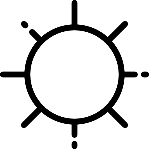 jasność Detailed Rounded Lineal ikona
