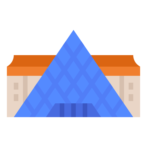piramida luwru Ultimatearm Flat ikona