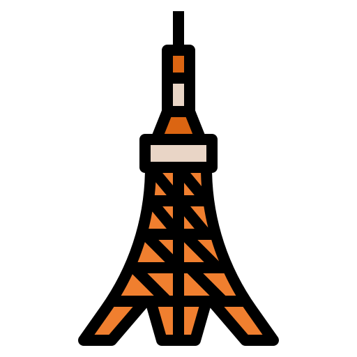 torre de tóquio Ultimatearm Lineal Color Ícone