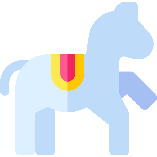 Лошадь Basic Rounded Flat иконка