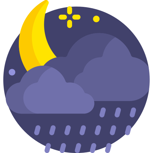 lluvioso Detailed Flat Circular Flat icono
