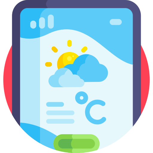 Weather app Detailed Flat Circular Flat icon