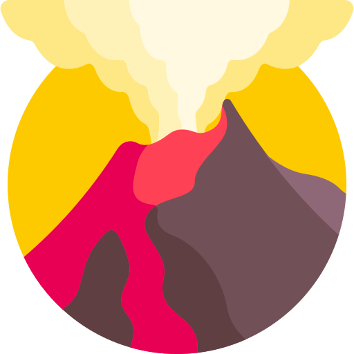 Volcano Detailed Flat Circular Flat icon