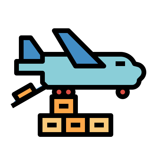 trasporto aereo Generic Outline Color icona