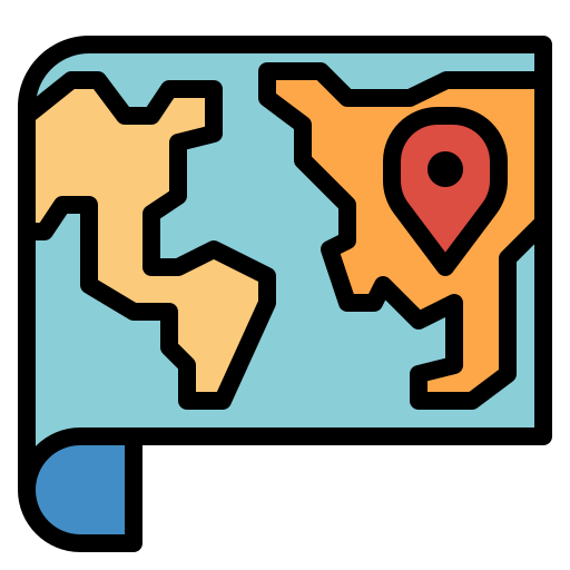 kaart locatie Generic Outline Color icoon