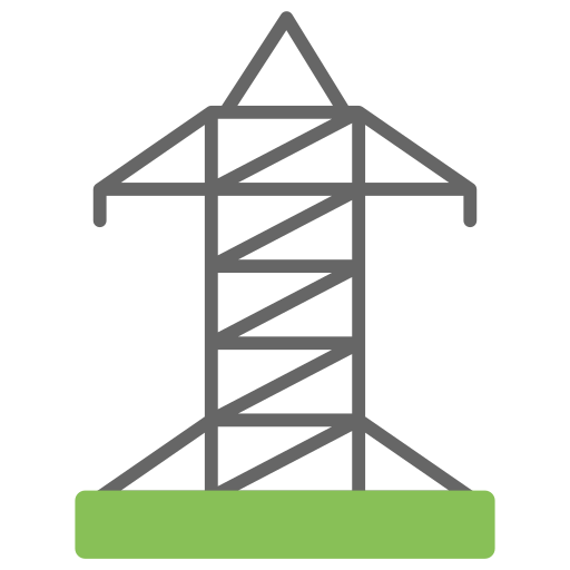 Electric tower Creative Stall Premium Flat icon