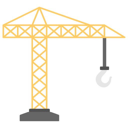 Tower crane Creative Stall Premium Flat icon