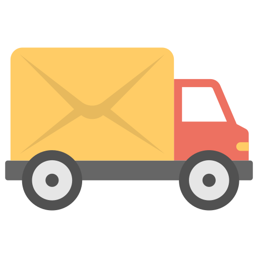 Mail truck Creative Stall Premium Flat icon