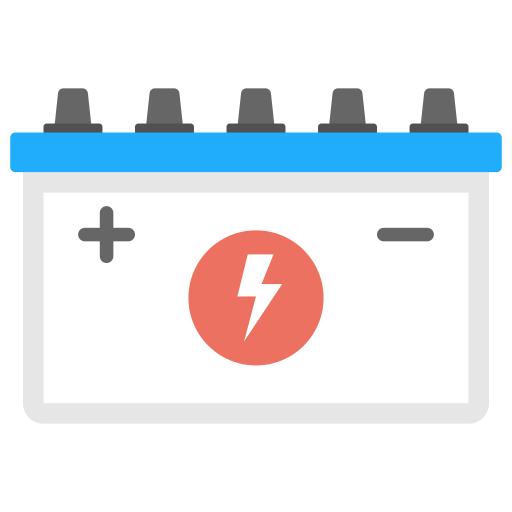 Car battery Creative Stall Premium Flat icon