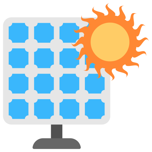 Solar panel Creative Stall Premium Flat icon