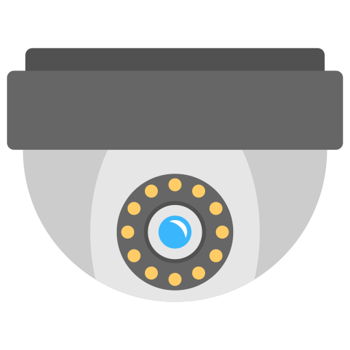 beveiligingscamera Creative Stall Premium Flat icoon