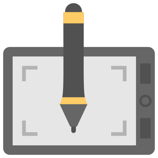 Graphic tablet Creative Stall Premium Flat icon