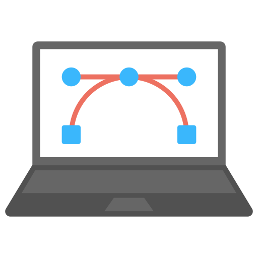 コンピュータグラフィックス Creative Stall Premium Flat icon