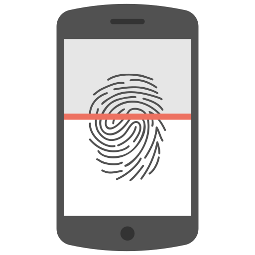Fingerprint scan Creative Stall Premium Flat icon