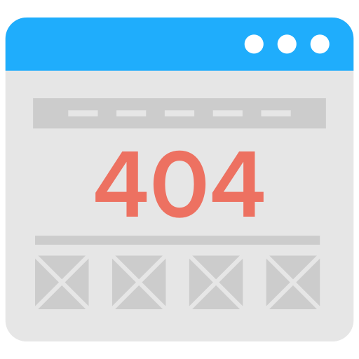 foutmelding 404 Creative Stall Premium Flat icoon