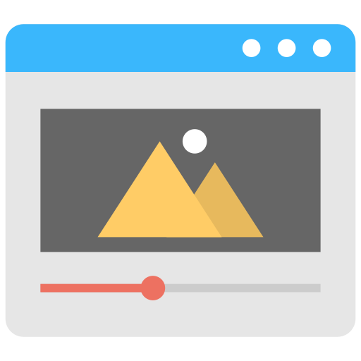 Video stream Creative Stall Premium Flat icon
