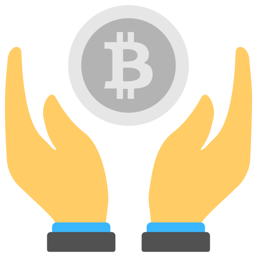 Bitcoin accepted Creative Stall Premium Flat icon