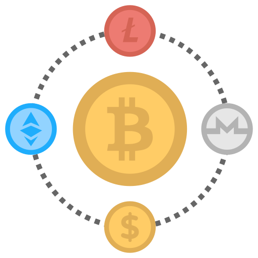 Cryptocurrency Creative Stall Premium Flat icon