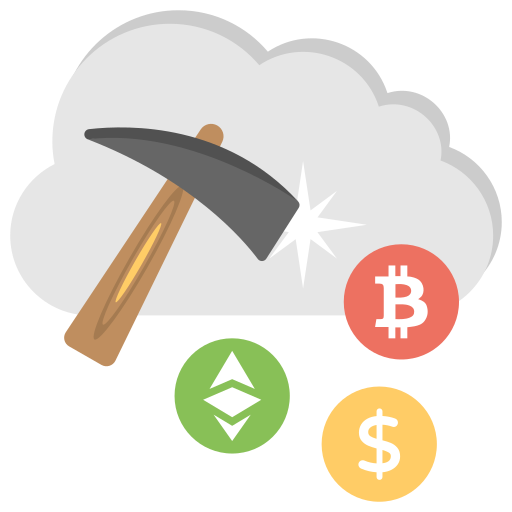 cloud-mining Creative Stall Premium Flat icon