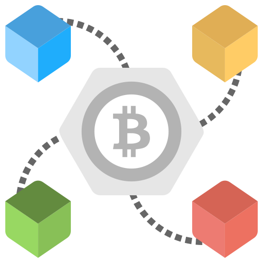 blockchain Creative Stall Premium Flat icon