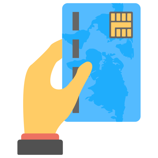 pago con tarjeta de crédito Creative Stall Premium Flat icono