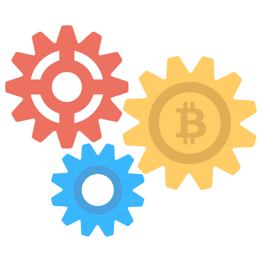 Bitcoin Creative Stall Premium Flat icon