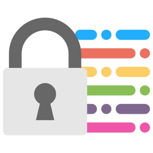 Data security Creative Stall Premium Flat icon