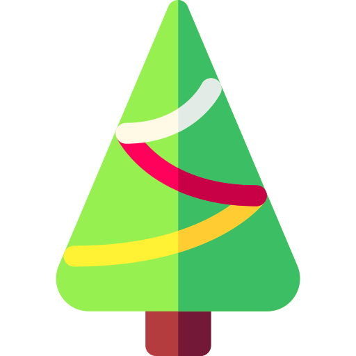 Рождественская елка Basic Rounded Flat иконка