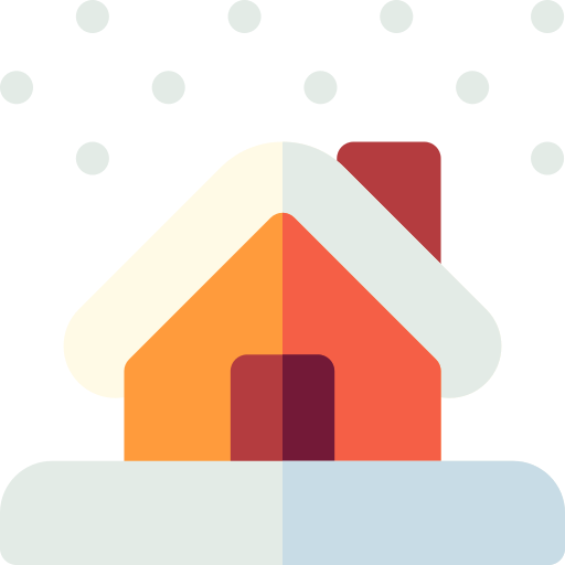 Gingerbread house Basic Rounded Flat icon