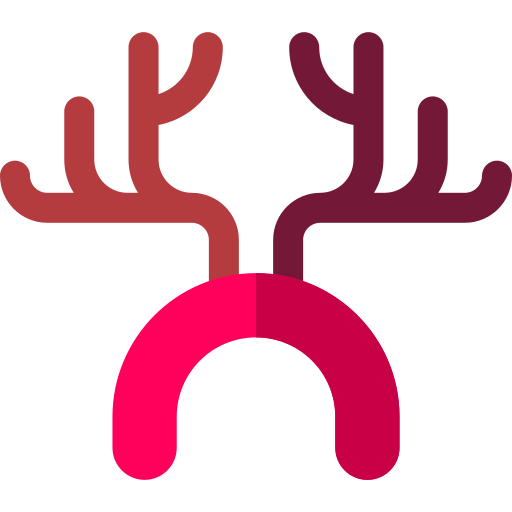 Deer horns Basic Rounded Flat icon