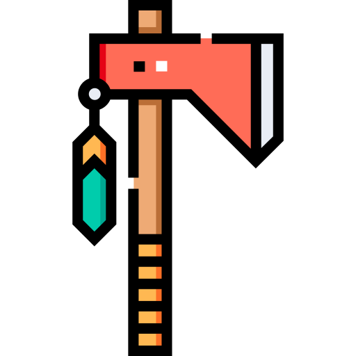 tomahawk Detailed Straight Lineal color ikona