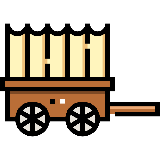 Wagon Detailed Straight Lineal color icon