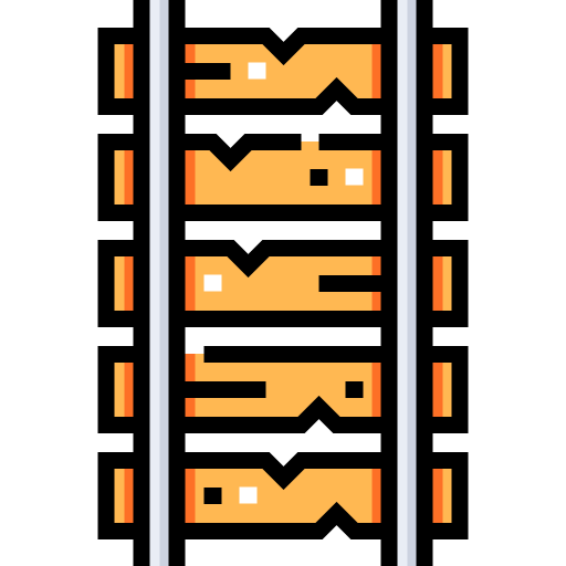 chemin de fer Detailed Straight Lineal color Icône