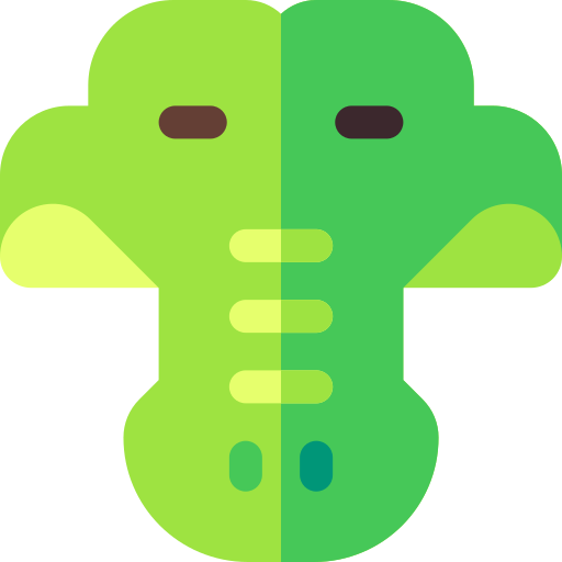 krokodil Basic Rounded Flat icoon