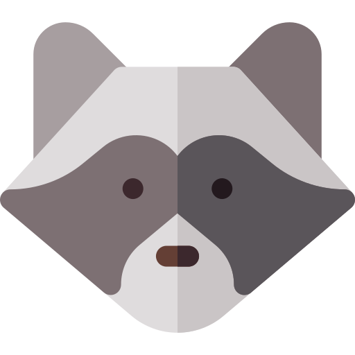 Raccoon Basic Rounded Flat icon