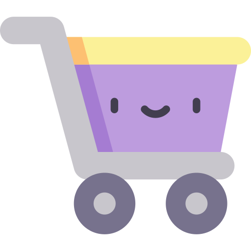 carrito de compras Kawaii Flat icono