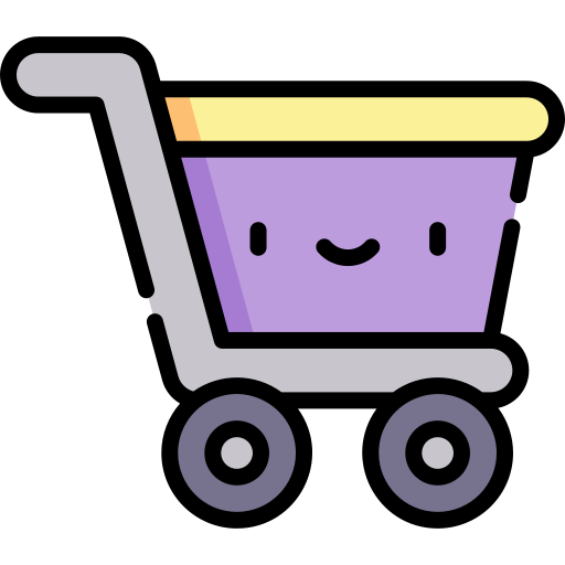 wózek sklepowy Kawaii Lineal color ikona