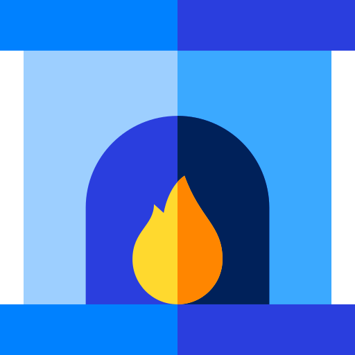 Fireplace Basic Straight Flat icon