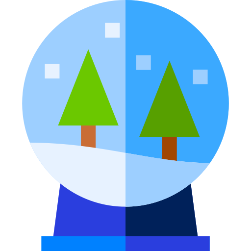 Snow globe Basic Straight Flat icon