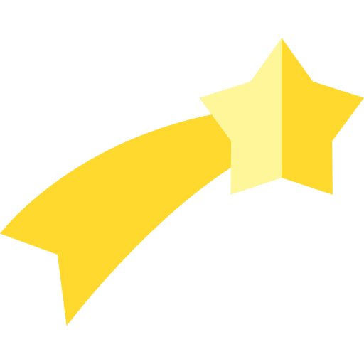 Shooting star Basic Straight Flat icon