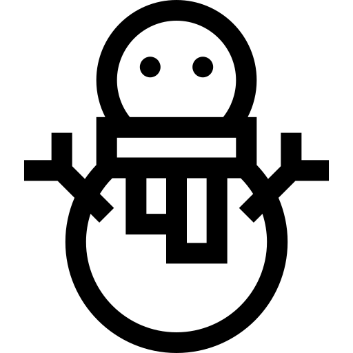 sneeuwman Basic Straight Lineal icoon