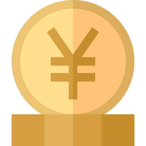 yen Basic Straight Flat icono