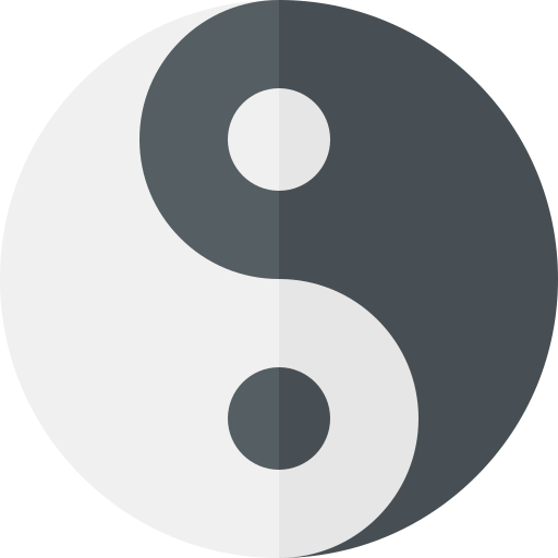 yin yang Basic Straight Flat Ícone