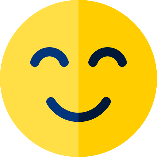 Счастливый Basic Rounded Flat иконка