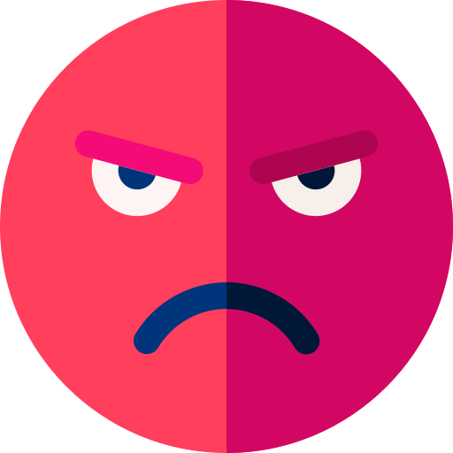 Angry Basic Rounded Flat icon