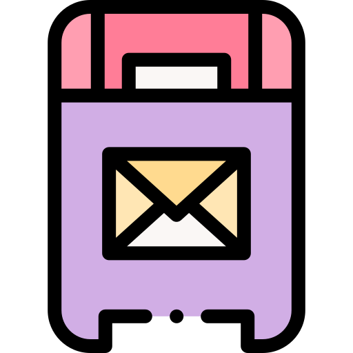 Mail box Detailed Rounded Lineal color icon
