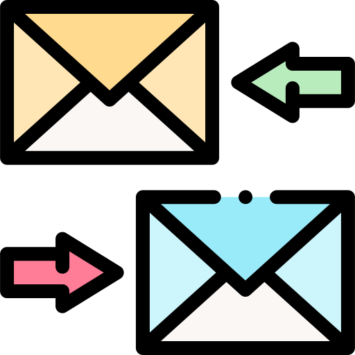 correos electrónicos Detailed Rounded Lineal color icono